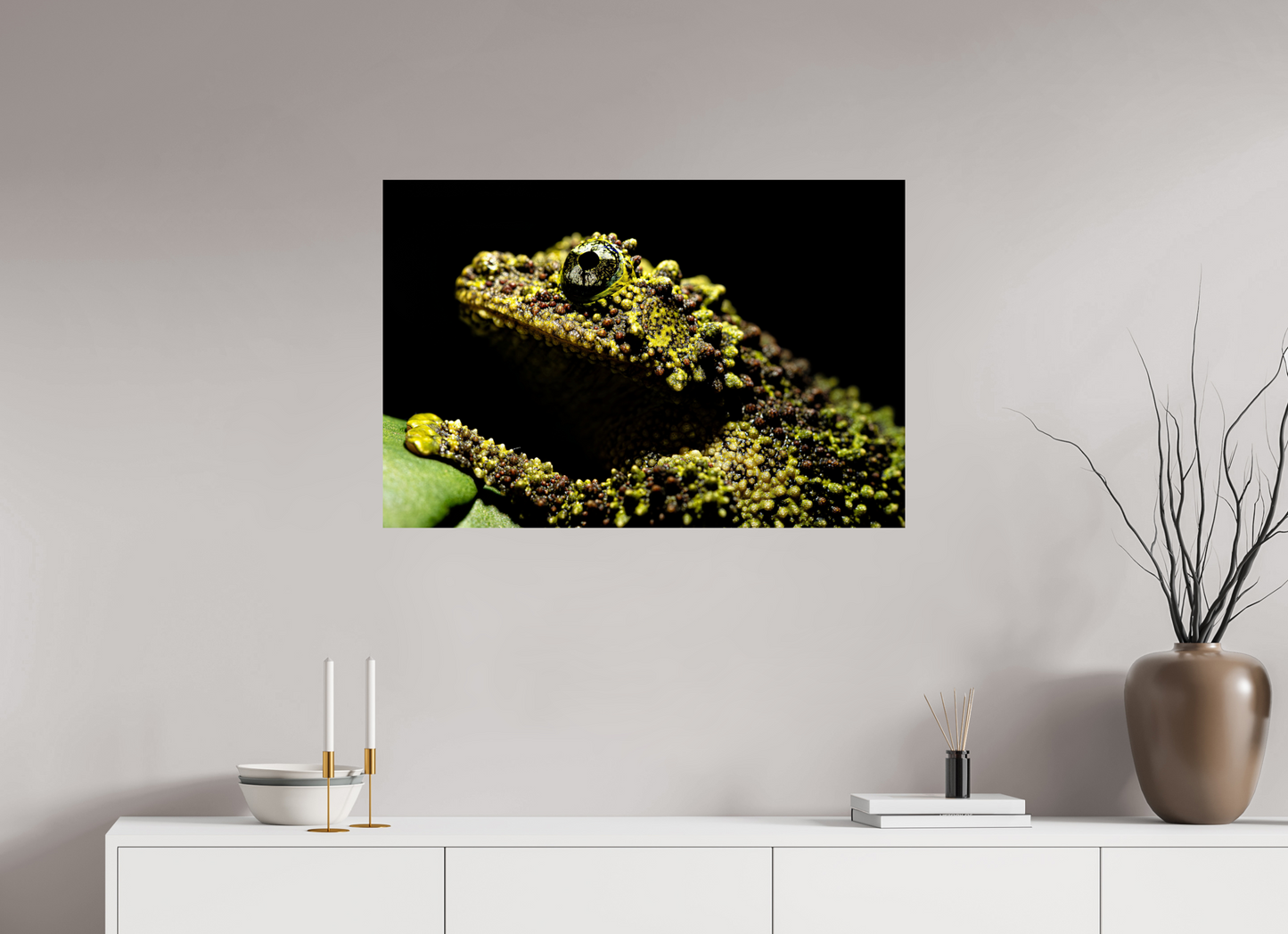 90 x 60 cm, Fine Art Print – Randlos (glanz) Theloderma corticale – Edition No. 01